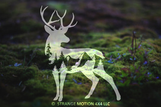 Mountain Deer Vinyl Decal | 35