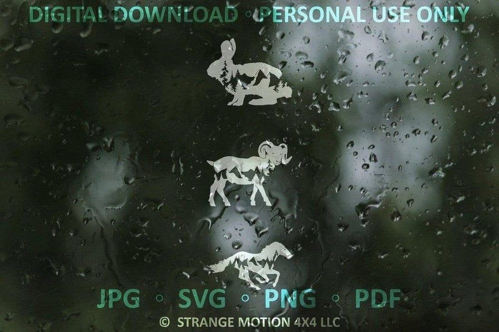 Mountain Animal File Pack - Personal Use