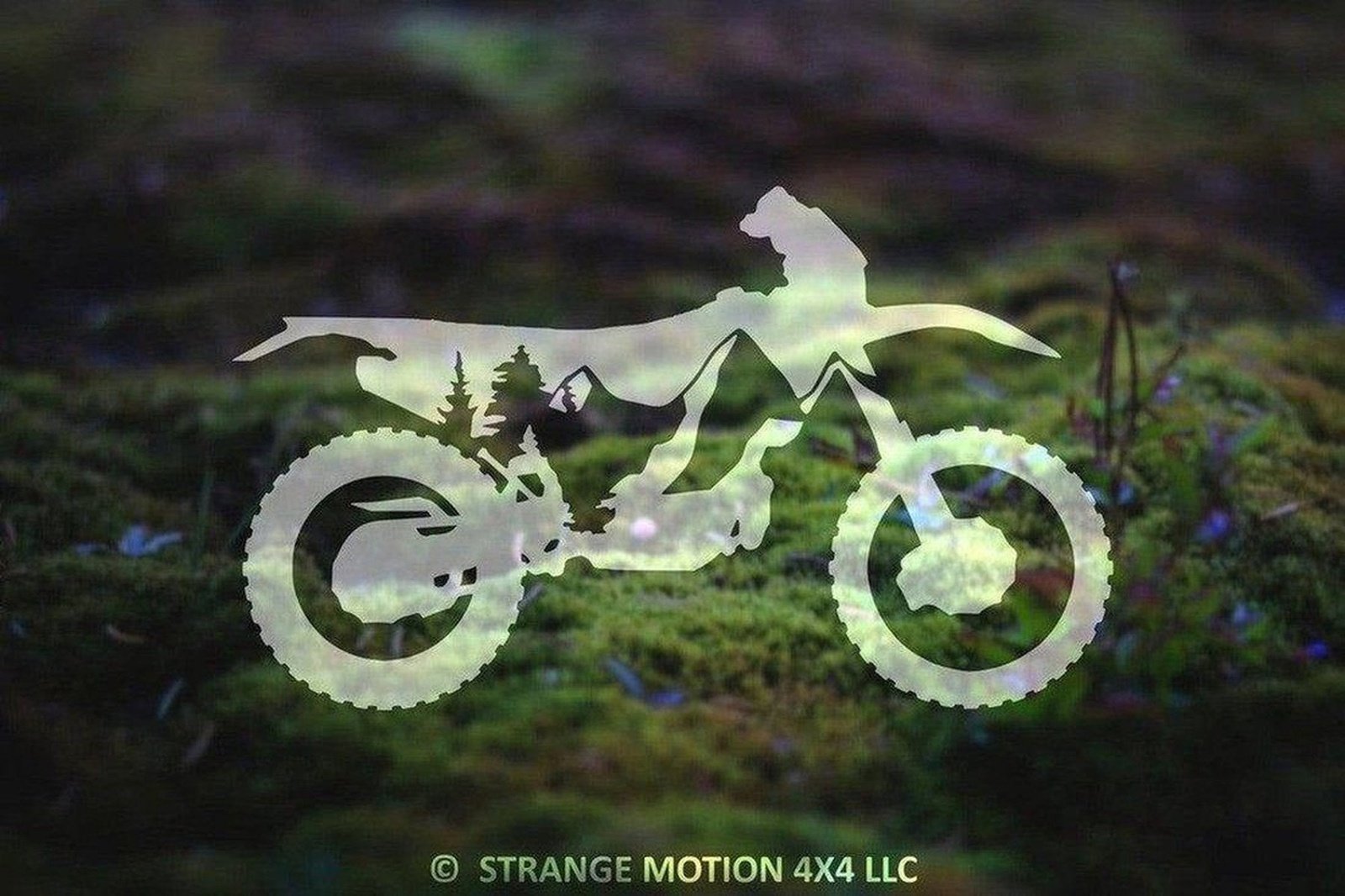 Mountain Dirt Bike Vinyl Decal | 114