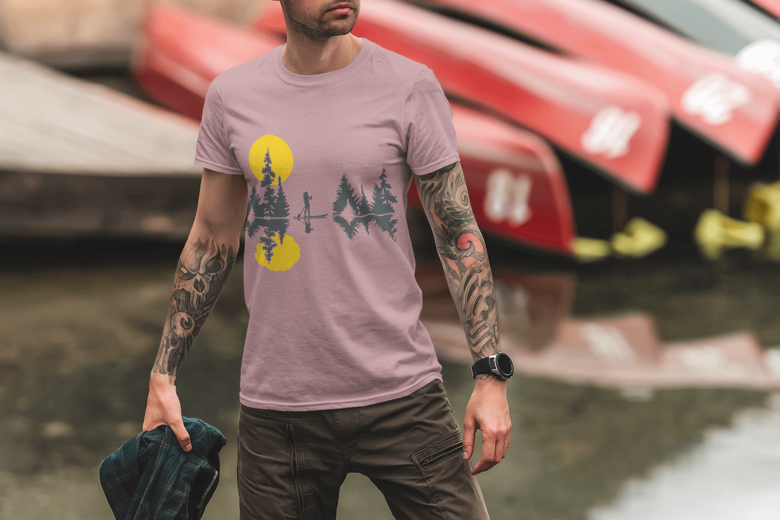 Paddleboard Sunset Unisex T-Shirt