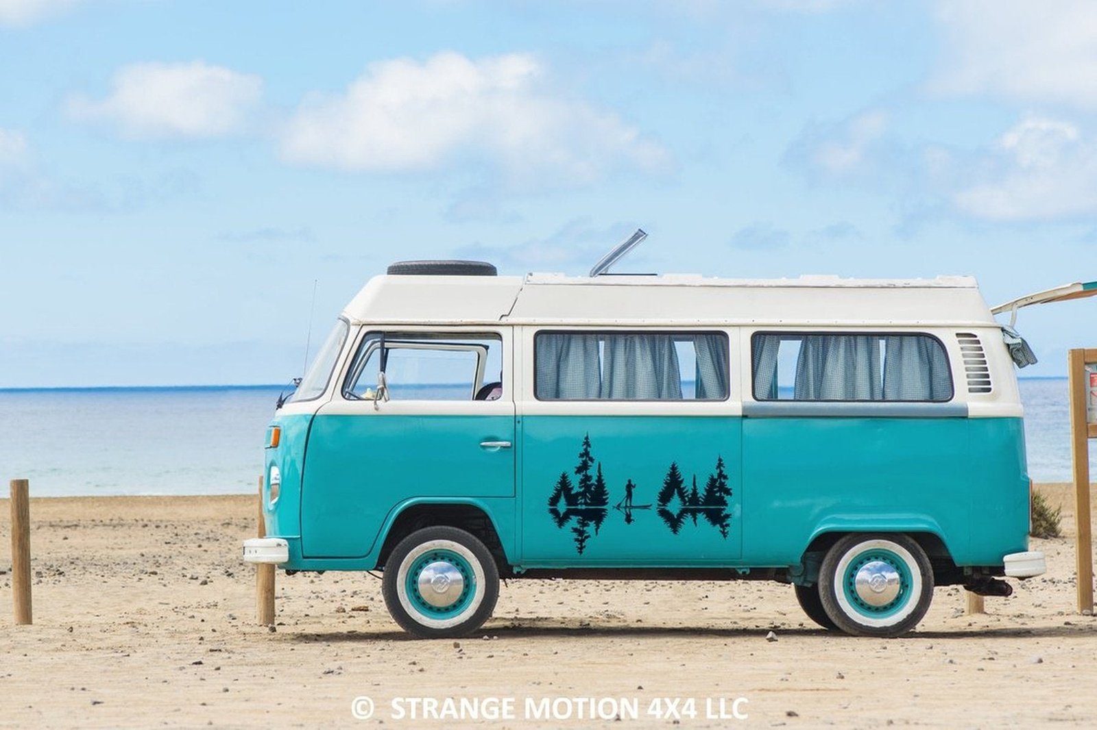 Paddleboarder Reflection With Short Hair Vinyl Decal | 13