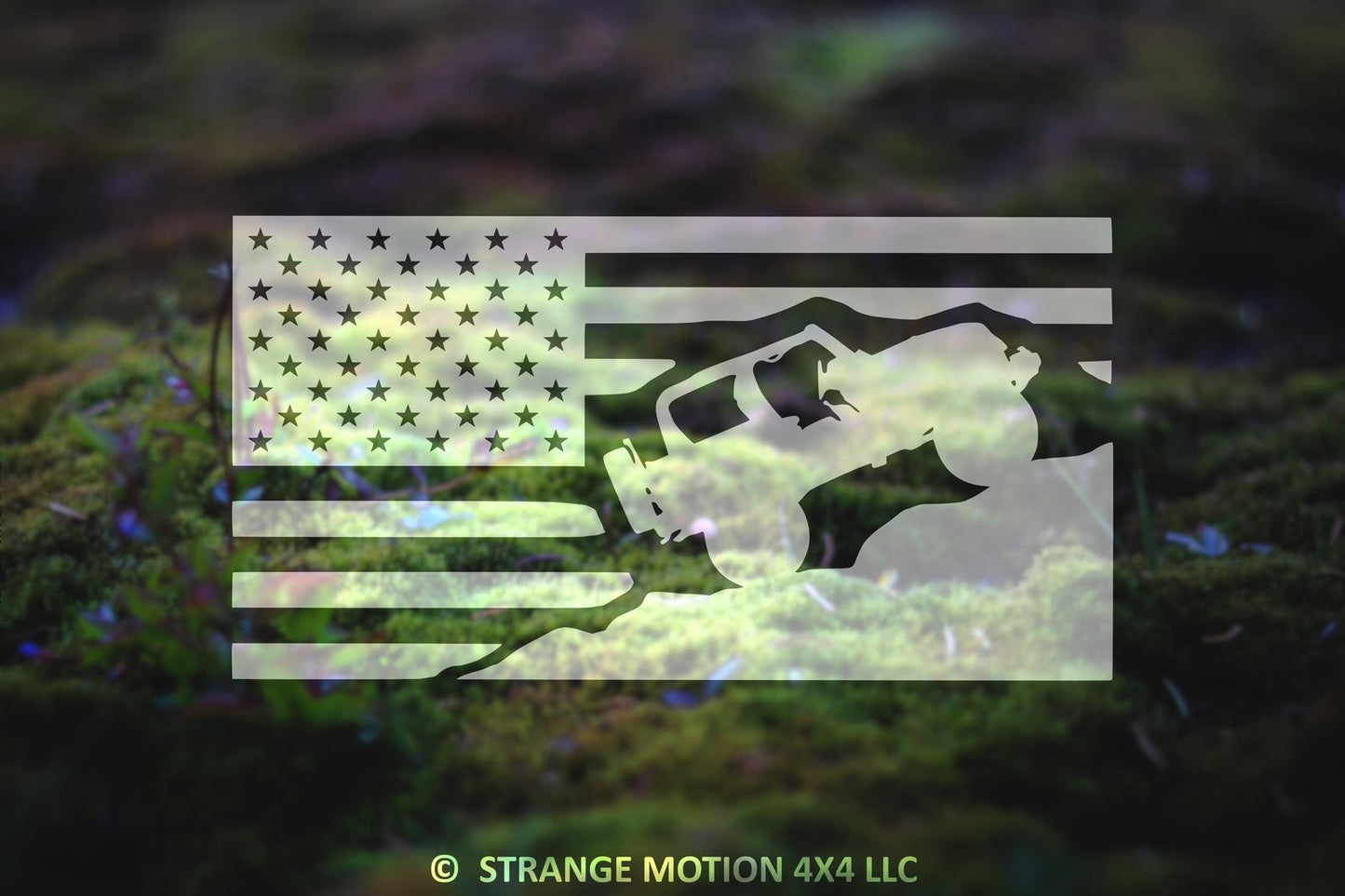 American Flag Vinyl Decal for Wrangler TJ | 250